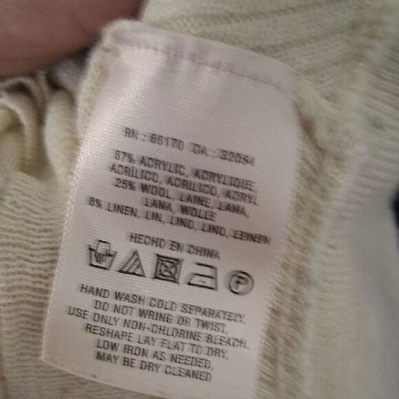 Anthropologie Sleeping On Snow Cream Women's Cowlneck Light Sweater Top S/P - Picture 11 of 13